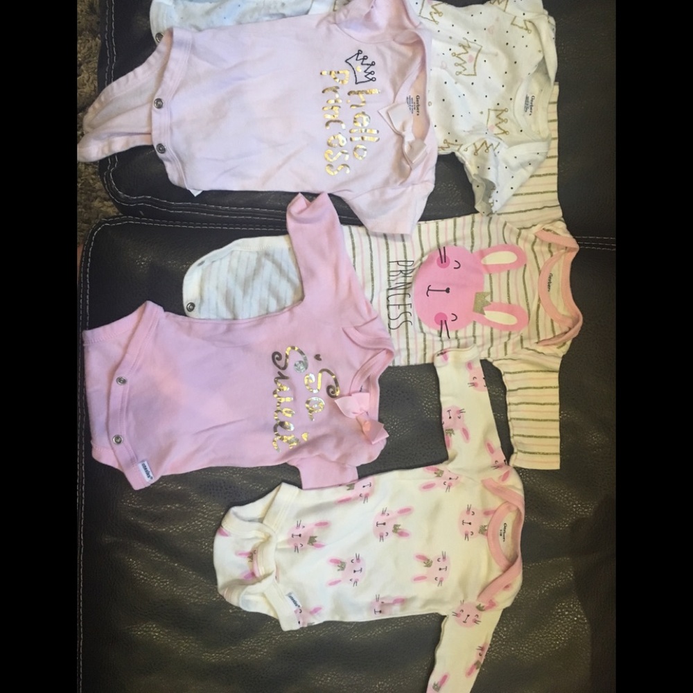 Assortment of long and short sleeved onesies